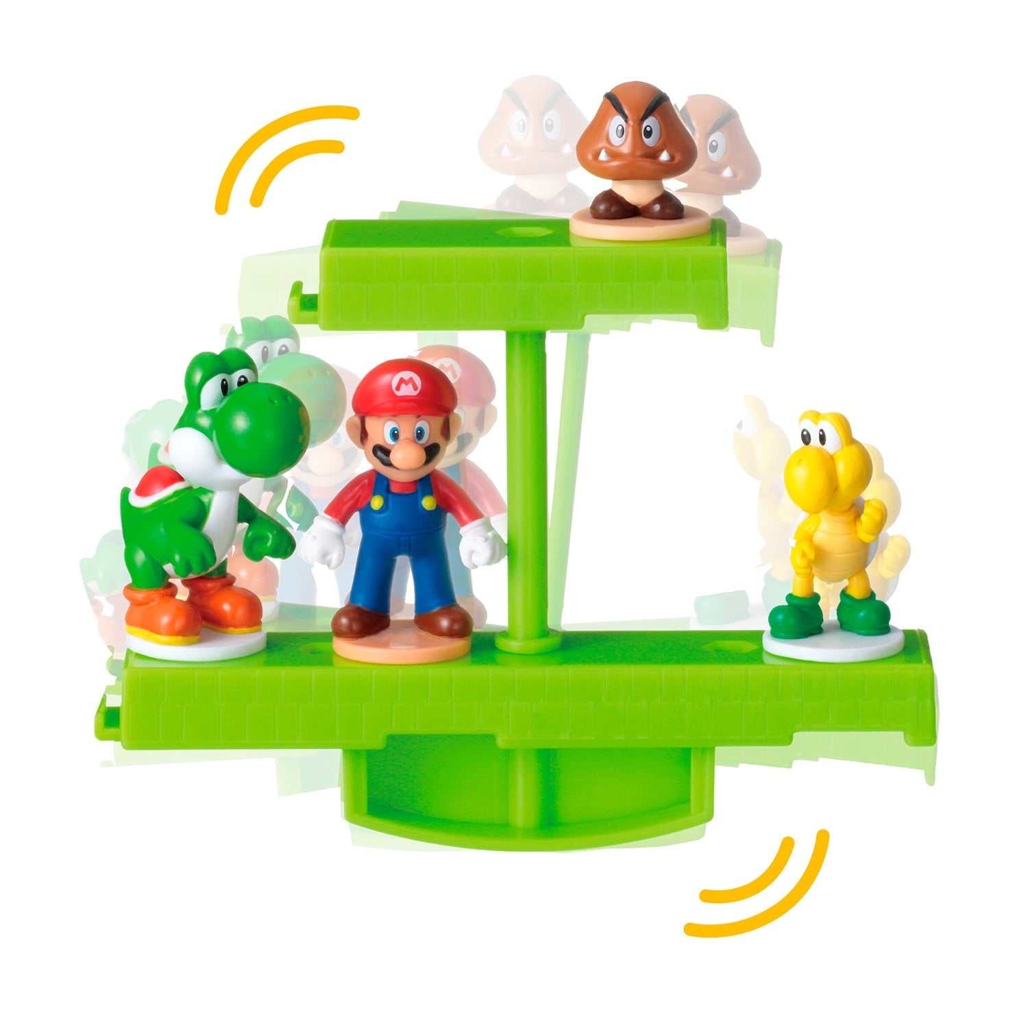 Epoch Games Super Mario Balancing Game - Ground Stage, Tabletop Skill Game with Collectible Super Mario Action Figures