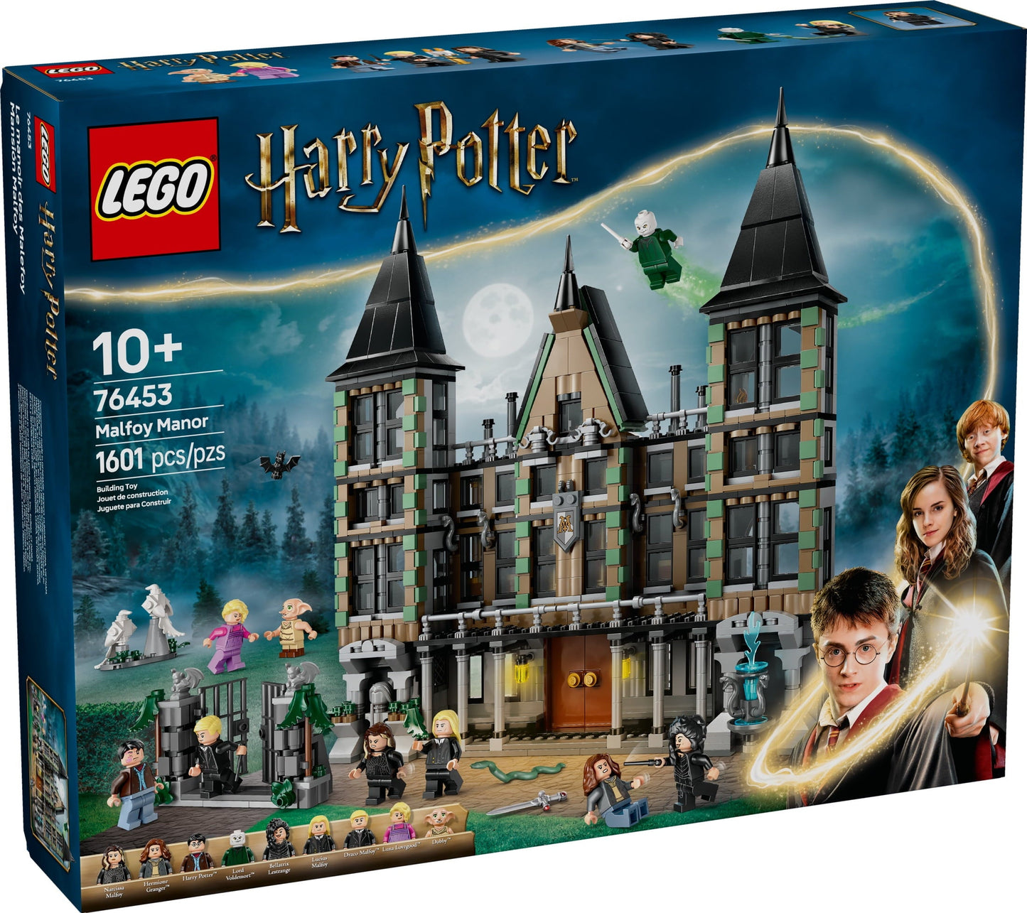 LEGO Harry Potter Malfoy Manor Building Toy - Harry Potter Toy for Boys & Girls, Ages 10+ - Collectible Kids Toy for Fans - Includes 9 Minifigures - 76453