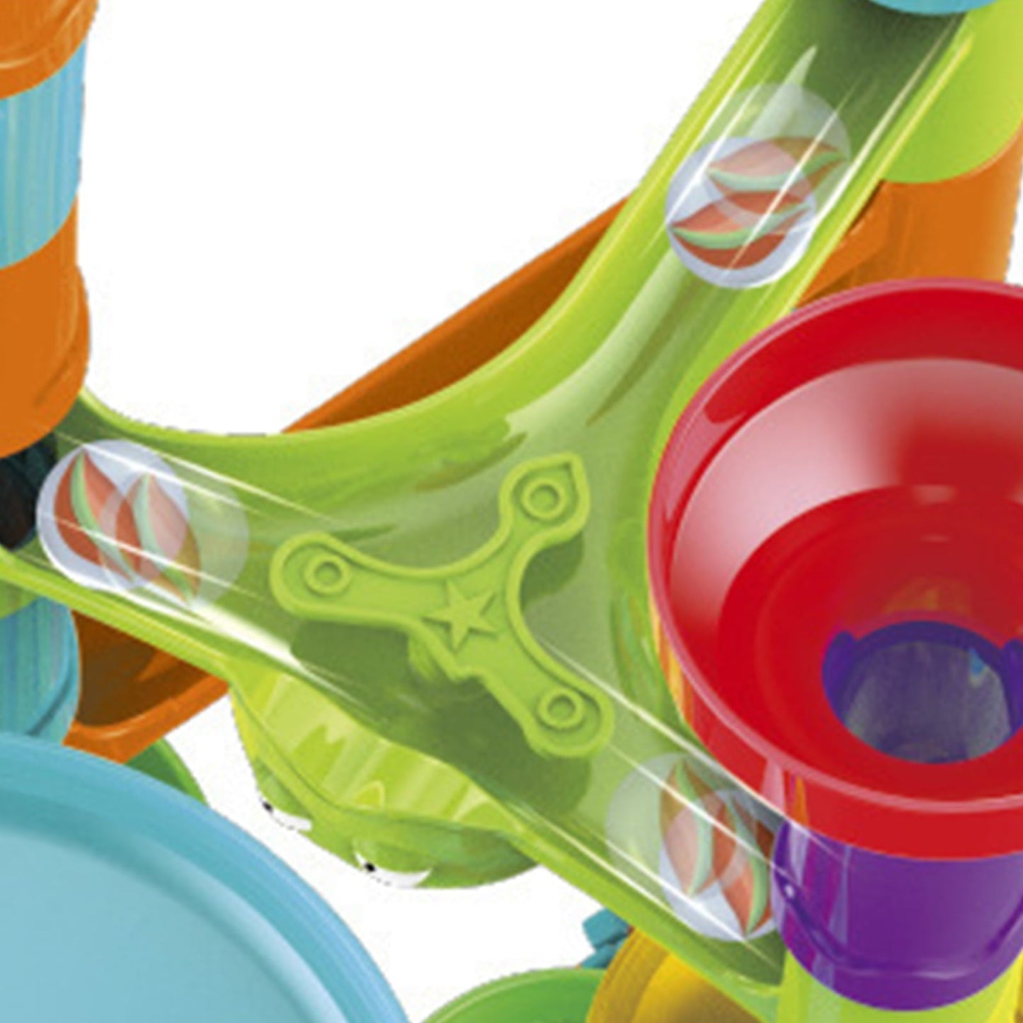 Hinzonek 113PCS kid Marble Run Race Coaster Set, Marble Run Railway Toys Construction Toys Building Blocks Set Marble Run Race Coaster Maze Toys for Kids,Gift for Boys Girls