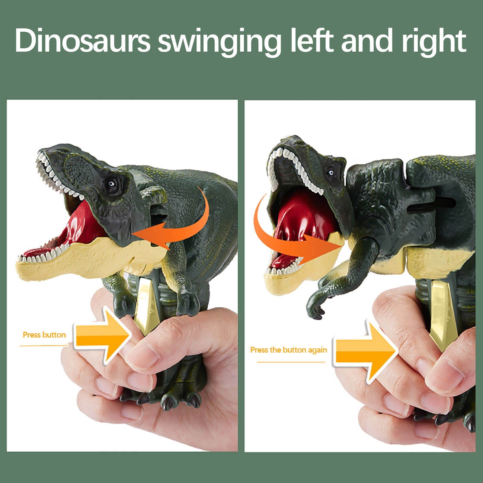 COM1950s Dinosaur Toys for Kids, Small Tyrannosaurus Toy with Realistic Sounds, Ideal Education Toys for Kids and Toddler, Plastic Dinosaur Including T-Rex