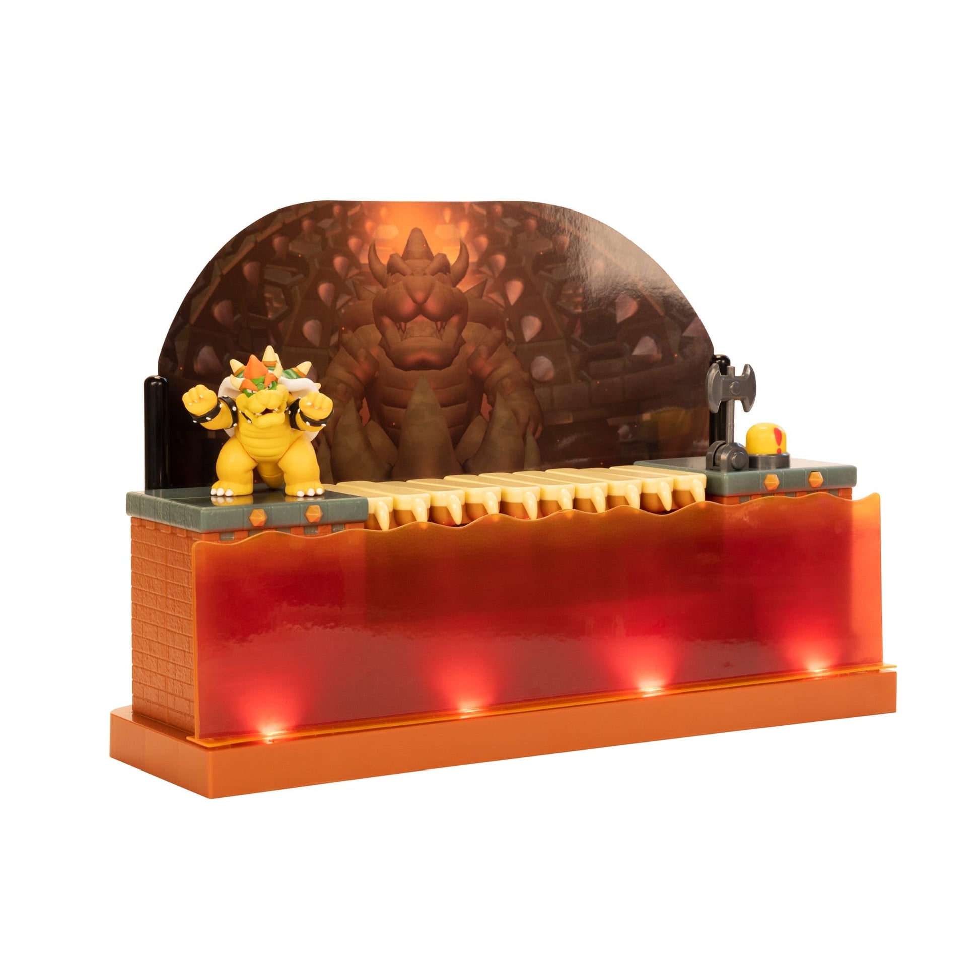 Nintendo 2.5 Inch Deluxe Bowser Battle Playset with Bowser Figure