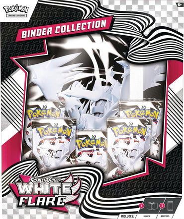 Pokemon Trading Card Games Scarlet & Violet 10.5 White Flare Binder Collection Box, 5 Packs