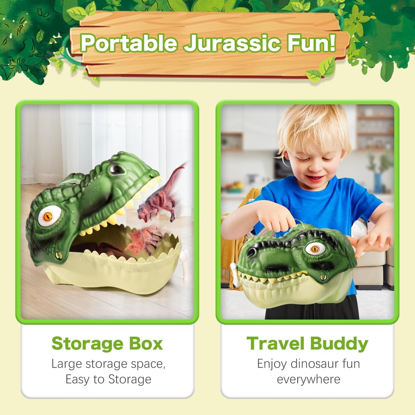 45PCS Dinosaur Toys for Kids 3-5, Realistic Jurassic Dinosaurs Figures with Eggs\u0026Trees\u0026Fence Playset to Create a Dino World,Educational Figures, Great Gift for Toddler Boys \u0026 Girl
