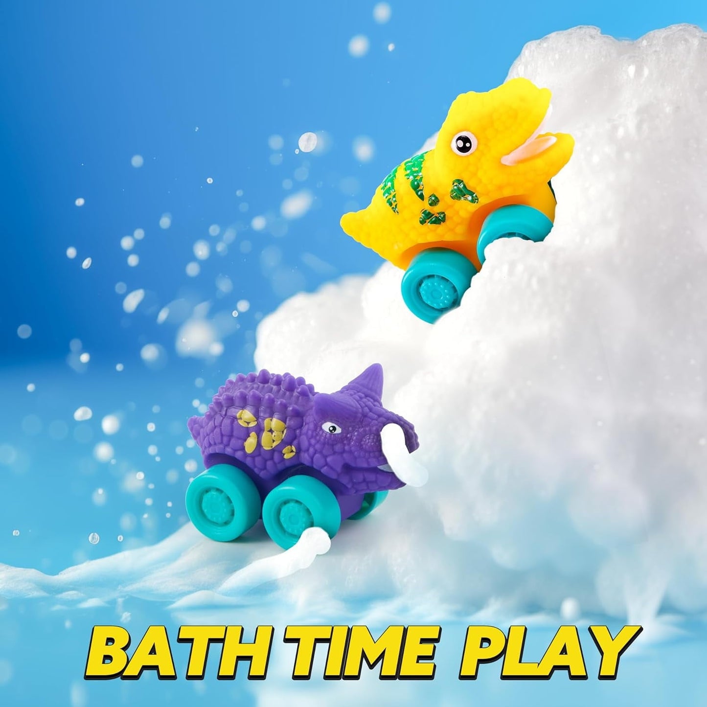 Joyfy Dinosaur Truck Toys with Music & Lights for Kids 2-4, Carrier Truck Toys with 6 Rubber Car Vehicles, Christmas Birthday Gifts for Toddler Boy 2 3 4 5 6