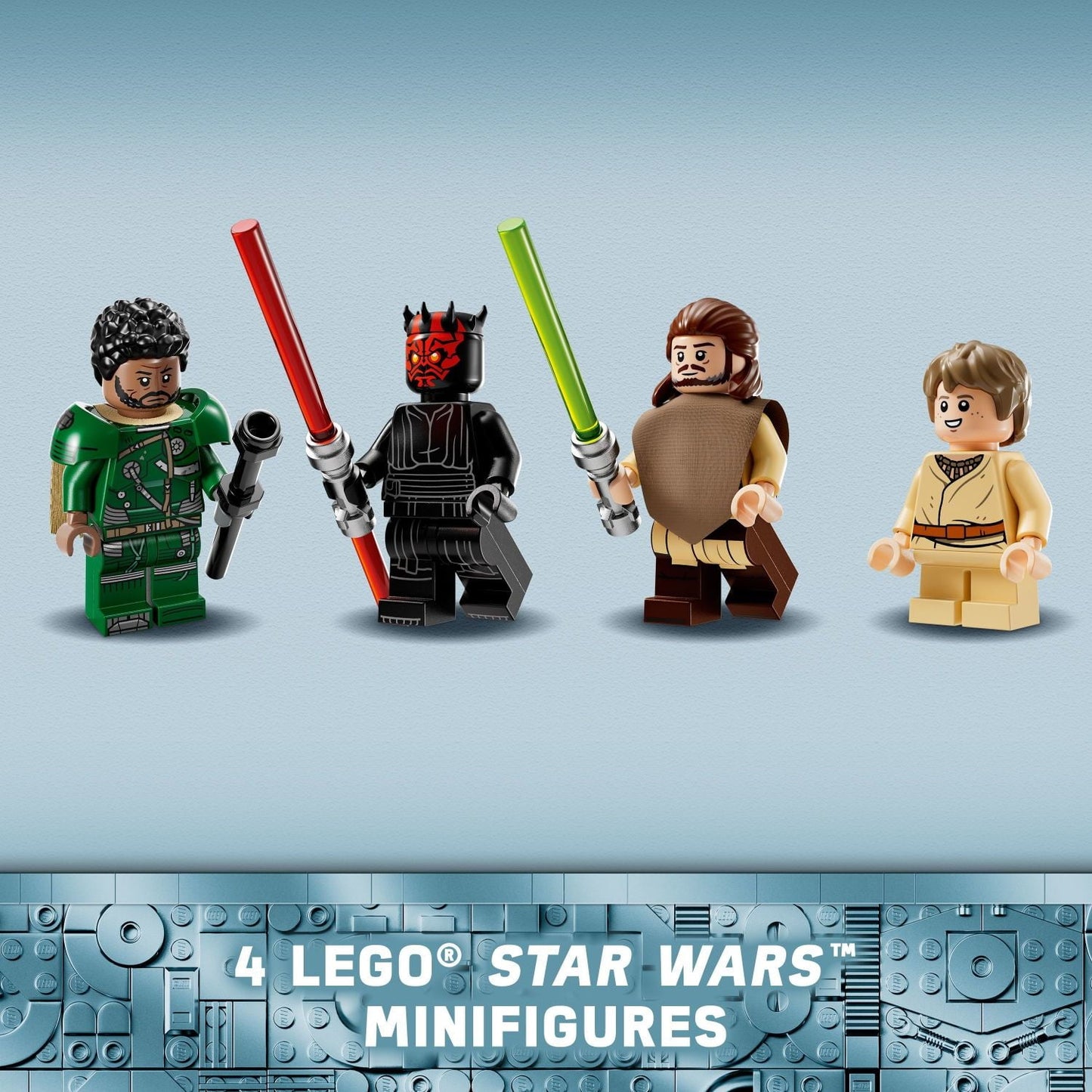 LEGO Star Wars: The Phantom Menace Darth Maul’s Sith Infiltrator Starship Toy, Includes Qui-Gon Jinn, Darth Maul, Anakin Skywalker, and Exclusive 25th Anniversary Saw Gerrera Minifigure, 75383