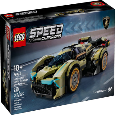 LEGO Speed Champions Lamborghini Lambo V12 Vision GT Super Car, Formula 1 Vehicle Toy, Driving Playset, Buildable Model Set for Kids, Lamborghini Car, Gift for Kids and Gaming Fans, F1 Toy Car, 76923