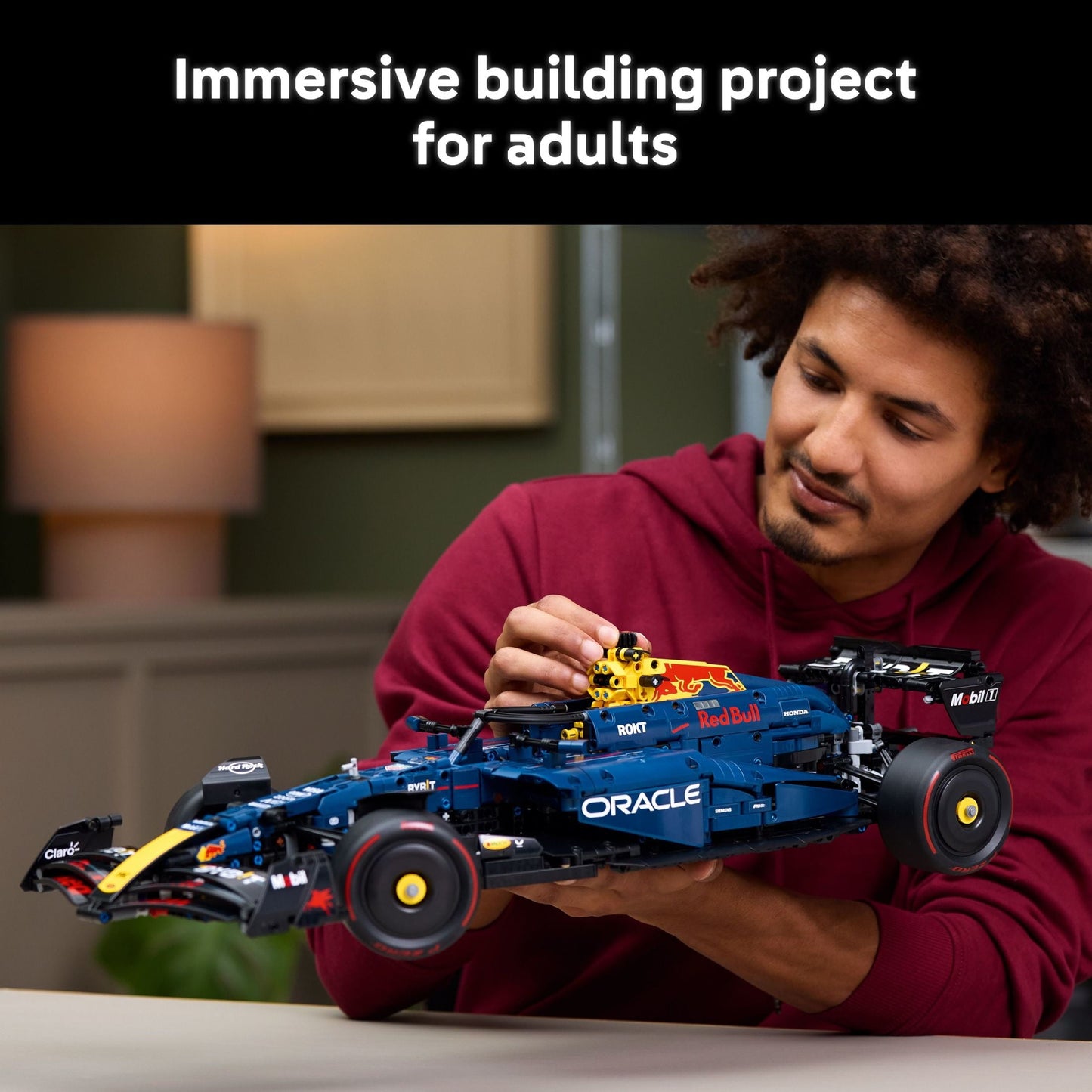 LEGO Technic Oracle Red Bull Racing RB20 F1 Race Car Model Kits - Building Set for Adults, Ages 18+ with Realistic Features - Gift for Groom, Groomsmen - 42206