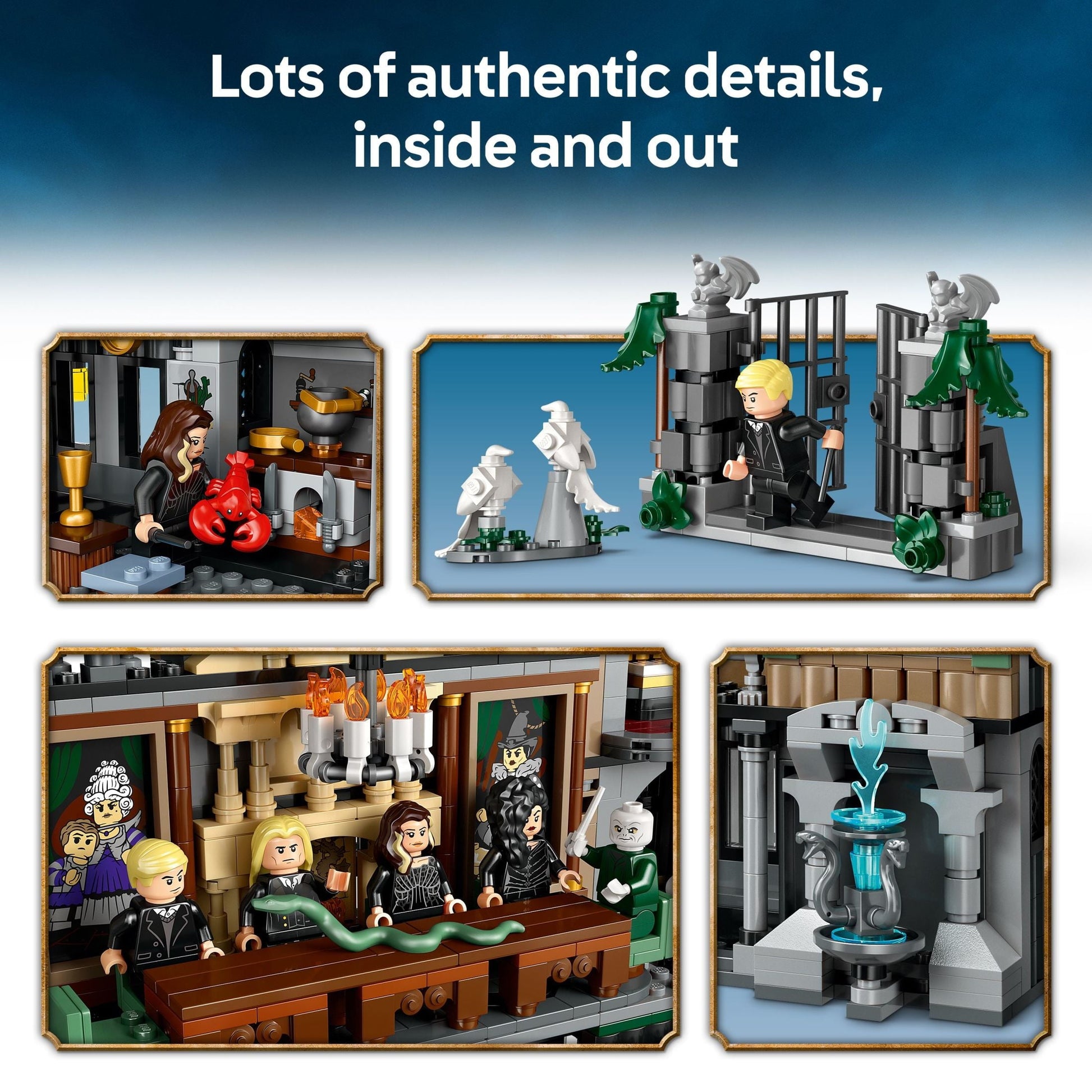 LEGO Harry Potter Malfoy Manor Building Toy - Harry Potter Toy for Boys & Girls, Ages 10+ - Collectible Kids Toy for Fans - Includes 9 Minifigures - 76453