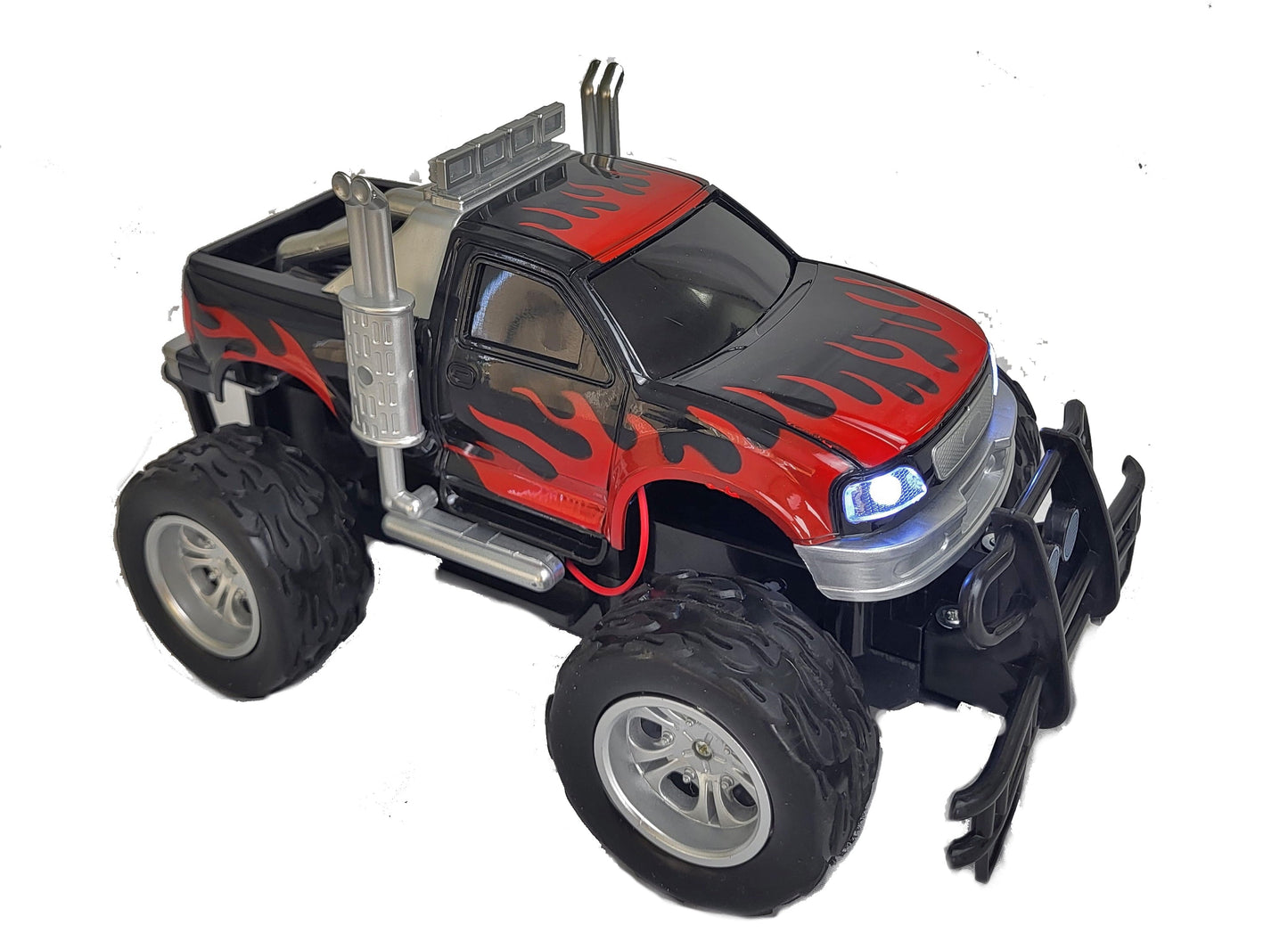 Remote Control Big Wheel Beast Monster Truck Pickup Toy Vehicle 1:16 Scale with Headlights RC Off Road Truck Toy Gift for Boys Kids