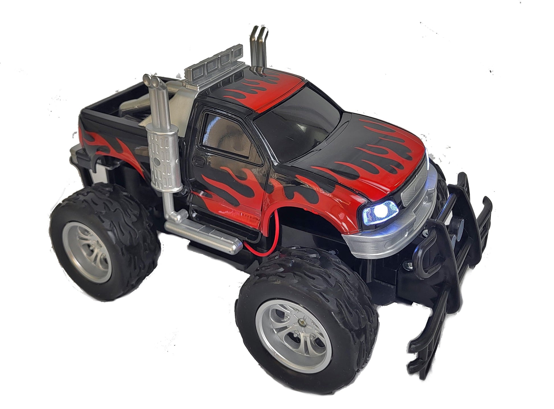 Remote Control Big Wheel Beast Monster Truck Pickup Toy Vehicle 1:16 Scale with Headlights RC Off Road Truck Toy Gift for Boys Kids