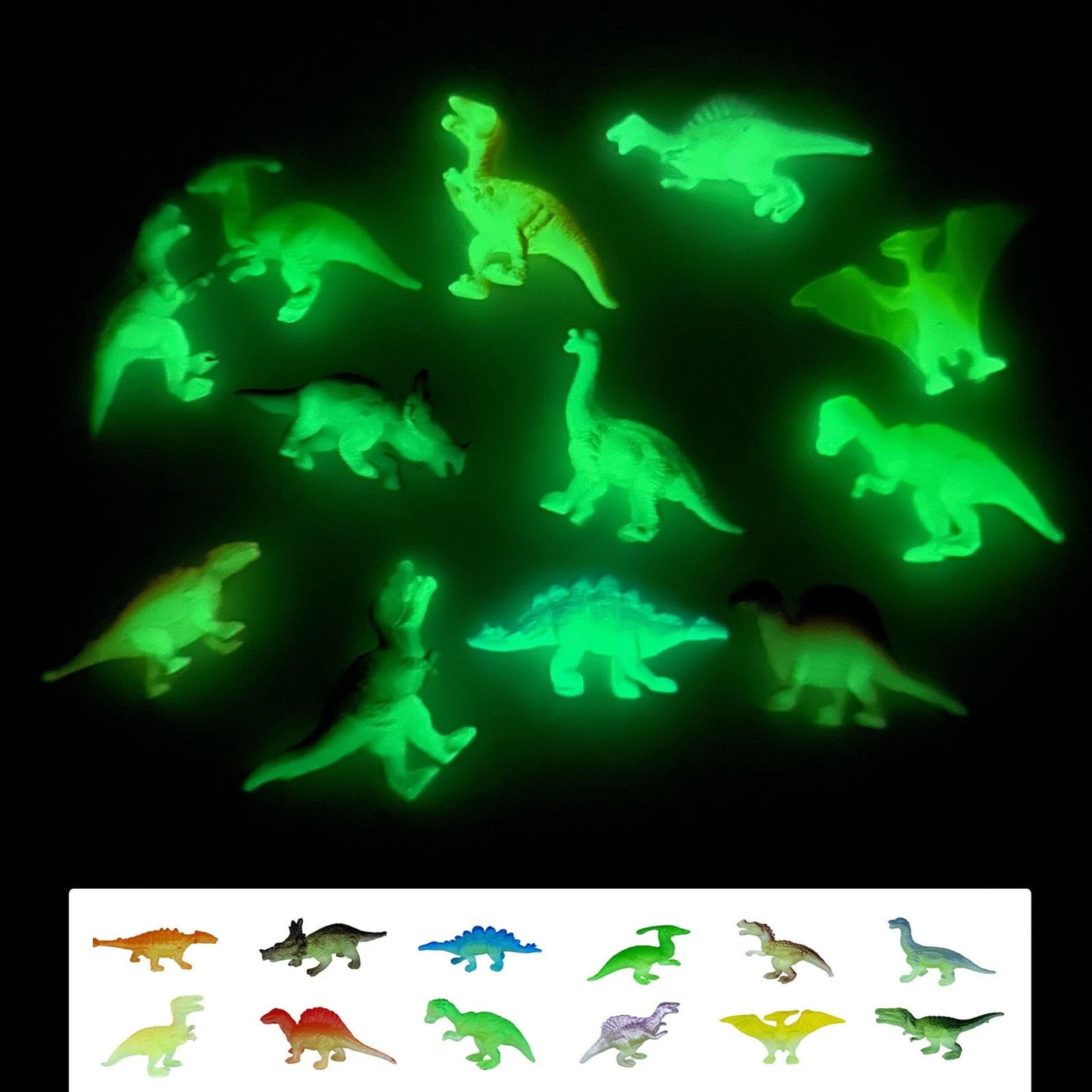 Toddler Toys Kids Toys Gift, Night Light Mini Dinosaur Party Pack Plastic Education Animals Funny Gifts Preschool School Carnival Award