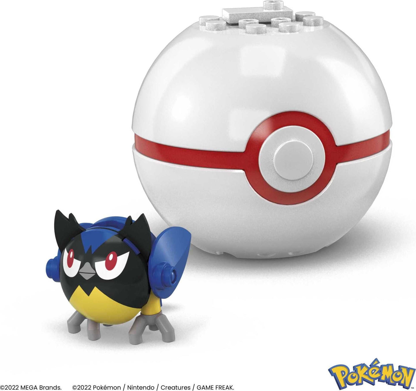 MEGA Pokemon Building Toy Kit Rookidee (15 Pieces) with 1 Action Figure and Ball for Kids