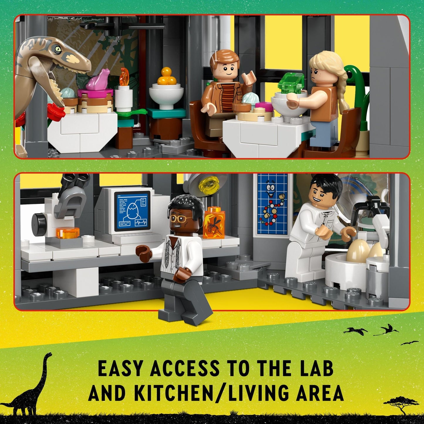 LEGO Jurassic Park Visitor Center: T. rex & Raptor Attack 76961 Buildable Dinosaur Toy, Gift for Teens and Kids Aged 12 and Up, Including a Dino Skeleton Figure, 6 Minifigures and More