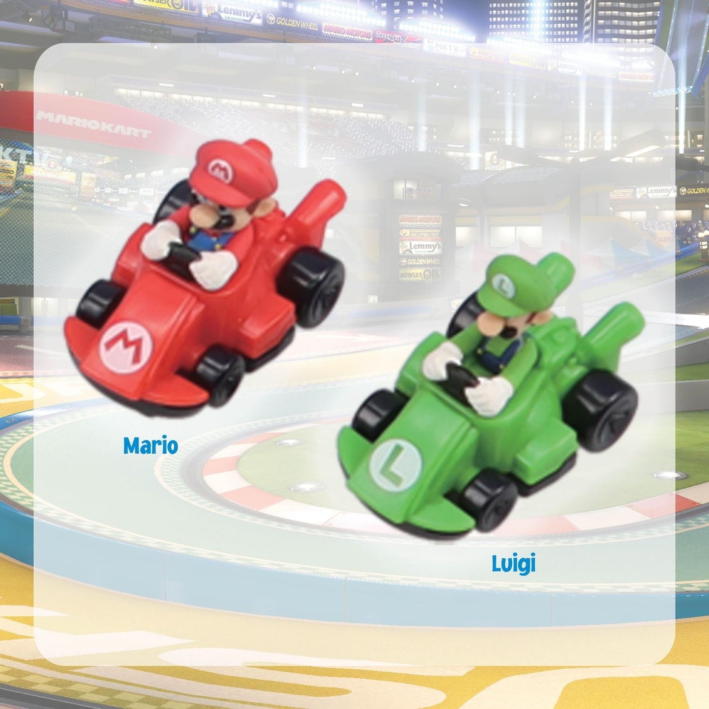Epoch Games Super Mario Kart Racing Deluxe, Challenging Obstacle Course Track with Collectible Super Mario Kart Figures