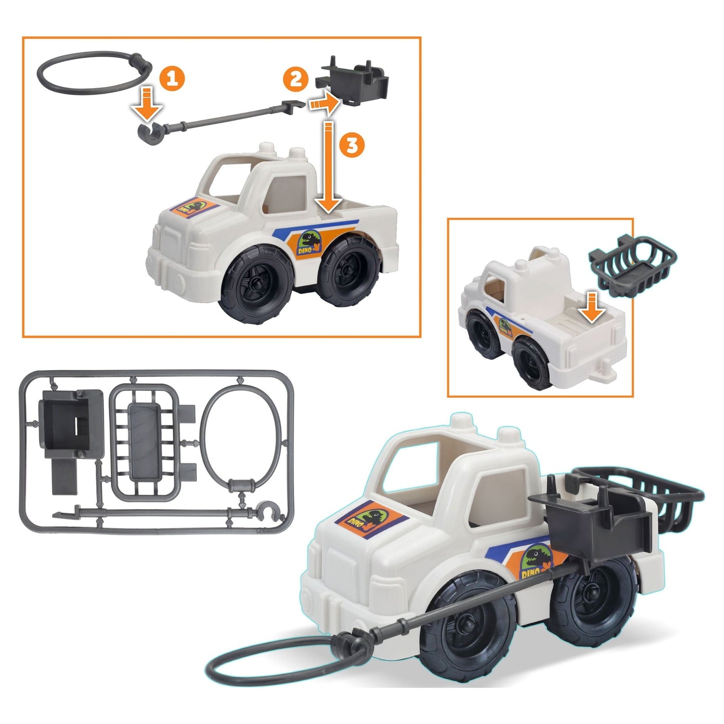 Kid Connection Dinosaur Rescue Station Play Set with Light and Sound, 28 Pcs, Toddler Toys, Age 3+