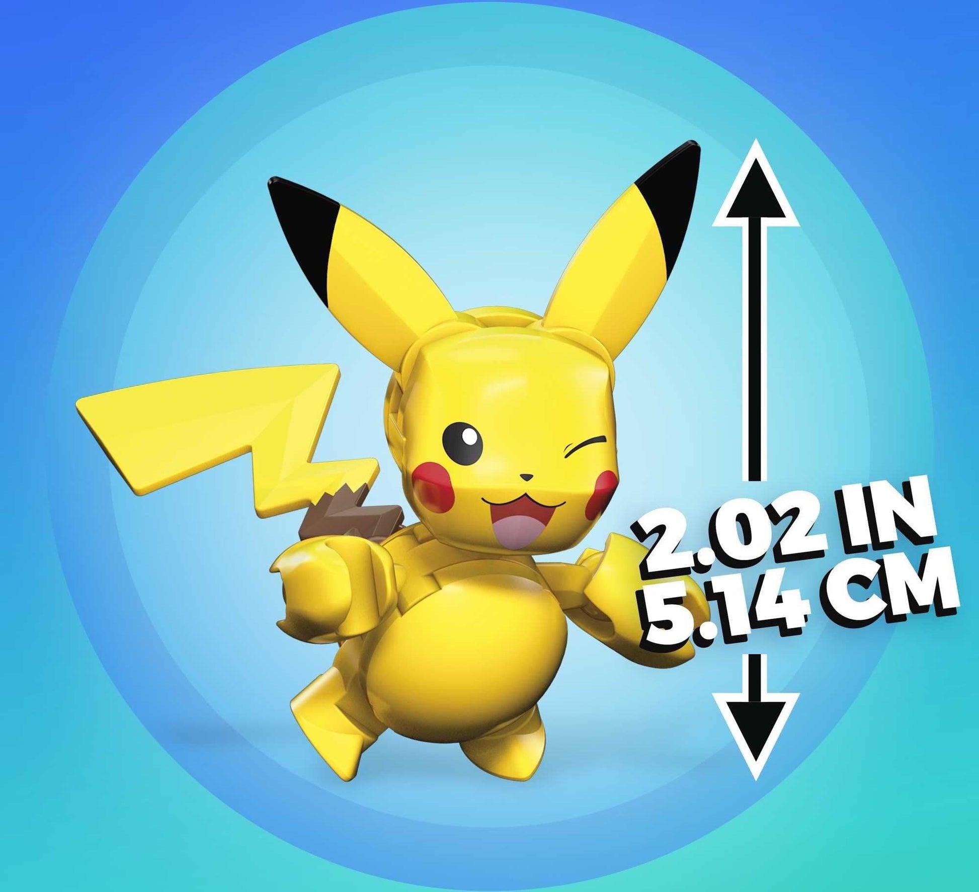 Mega Construx Pokemon Pikachu Poke Ball Construction Set with character figures, Building Toys for Kids (16 Pieces)