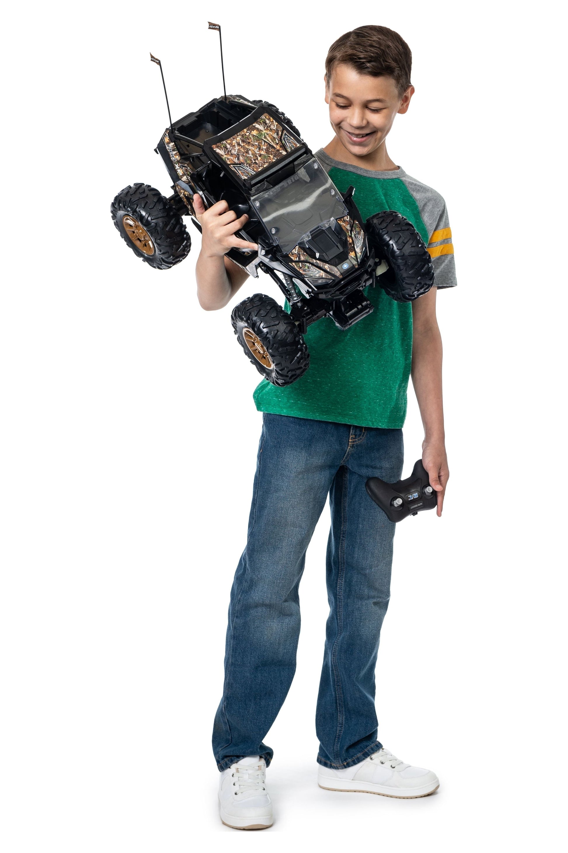 New Bright (1:5) Polaris RZR XP Pro 12.8V Battery Remote Control Camo ATV 2.4GHz, 60875U Child