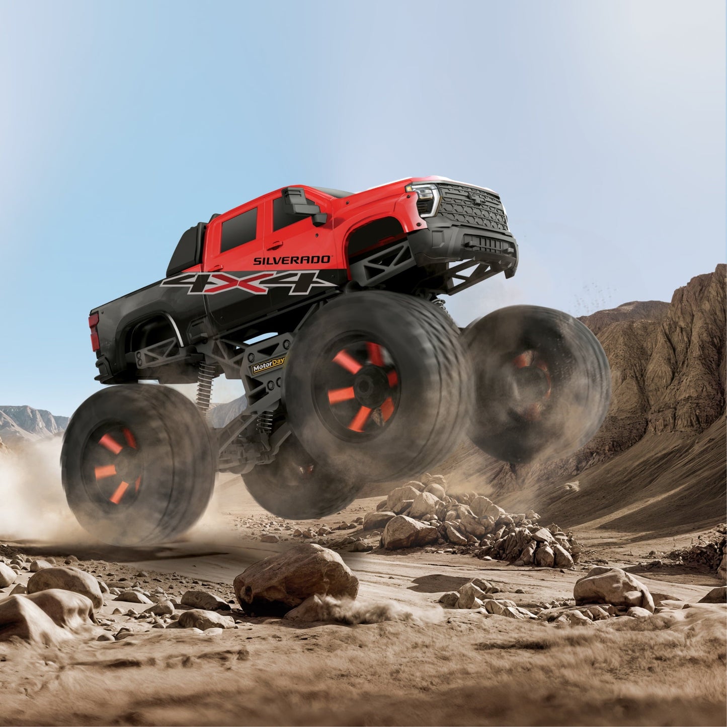 Motor Dayz (1:10) Chevrolet Silverado Heavy Metal Remote Control 4X4 Truck