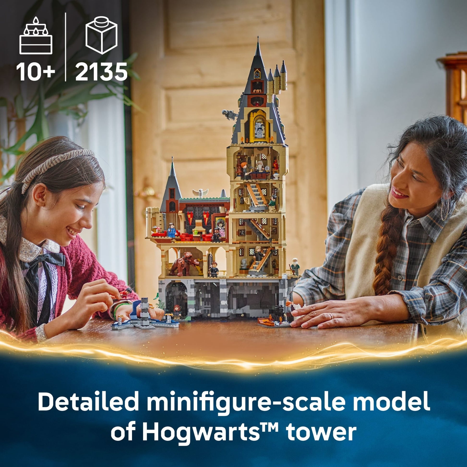 LEGO Harry Potter Hogwarts Castle: The Main Tower - Building Set for Boys and Girls, Ages 10+ - 12 Collectible Minifigures Including Harry Potter & Dumbledore - Gift for Christmas - 76454