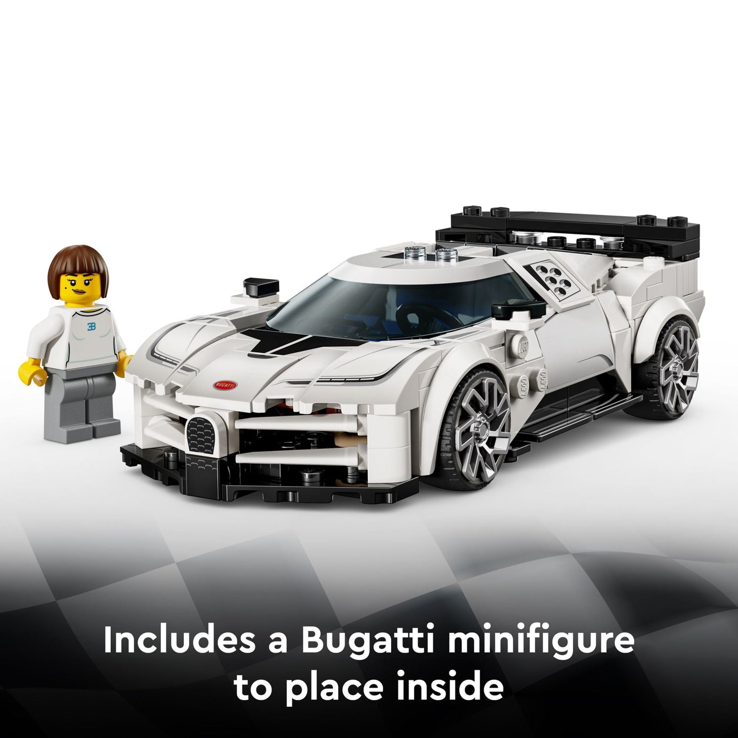 LEGO Speed Champions Bugatti Centodieci Hyper Sports Car Toy - Model Kit & Pretend Play Toy for Boys & Girls, Ages 9+ - Italian Model Car Kit for Racing Fans - Gift Idea for Birthdays - 77240