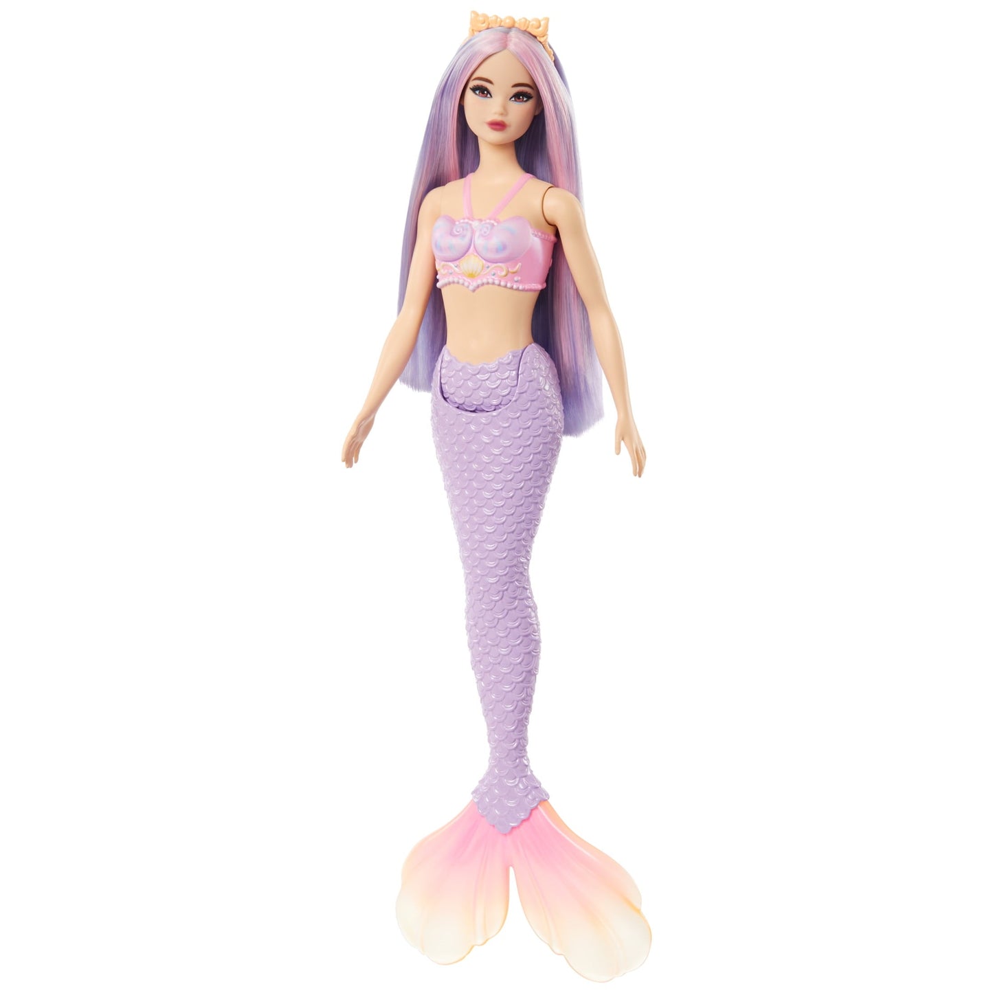 Barbie Mermaid Doll with Pink and Lilac Hair, Purple Tail and Headband Accessory
