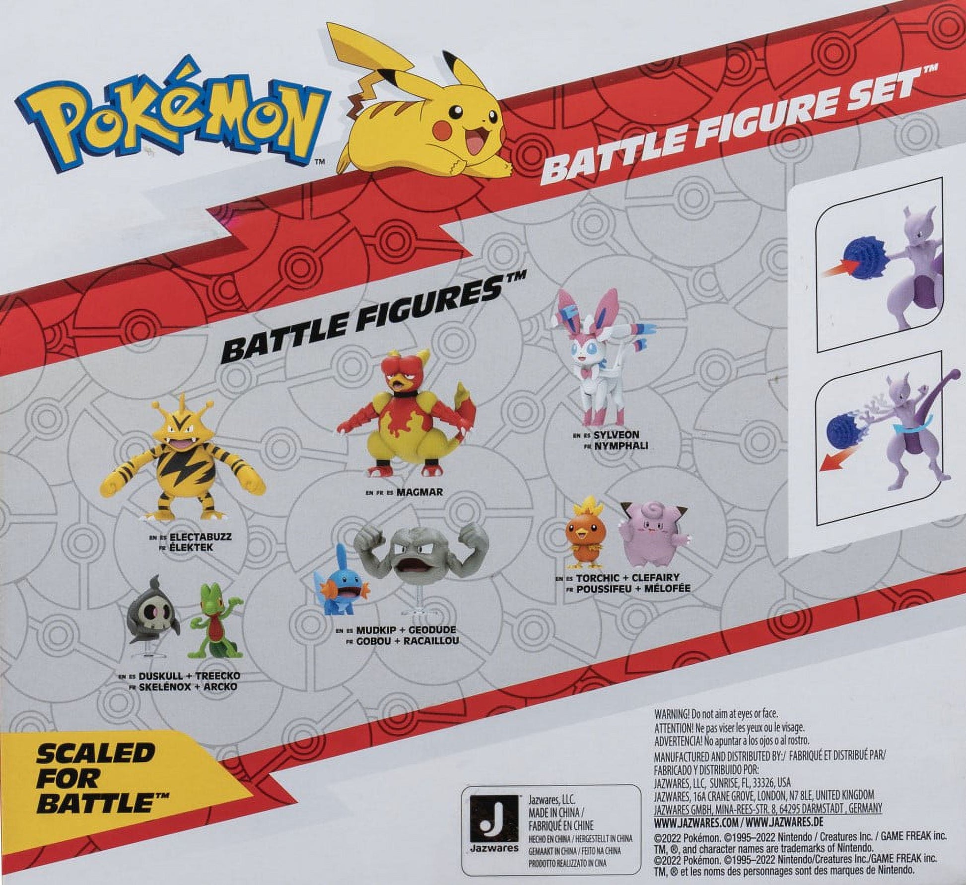Pokémon Battle Figure 2 Pack - Features 2-inch Mew & 4.5-Inch Mewtwo Battle Figures