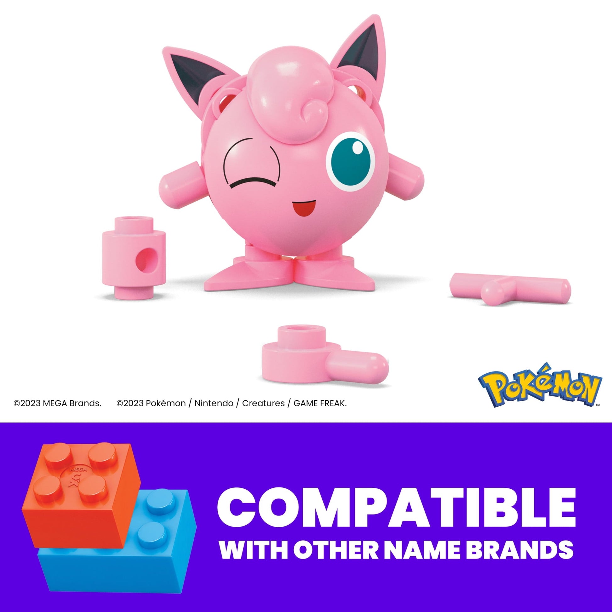 MEGA Pokemon Jigglypuff Building Toy Kit (20 Pieces) for Kids
