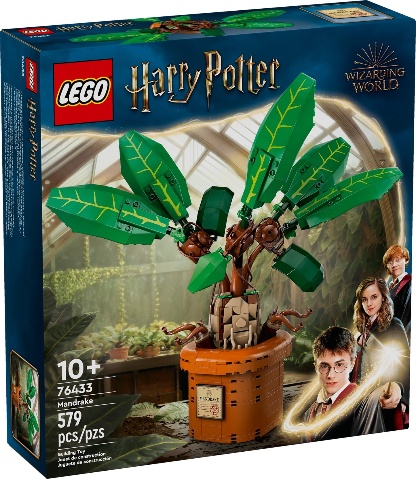 LEGO Harry Potter Mandrake Figure & Pot Plant Toy, Harry Potter Collectible Gift Idea for Kids, Magical Creature Playset for Room décor, Harry Potter Toy for 10 Year Old Girls, Boys or Any Fan, 76433
