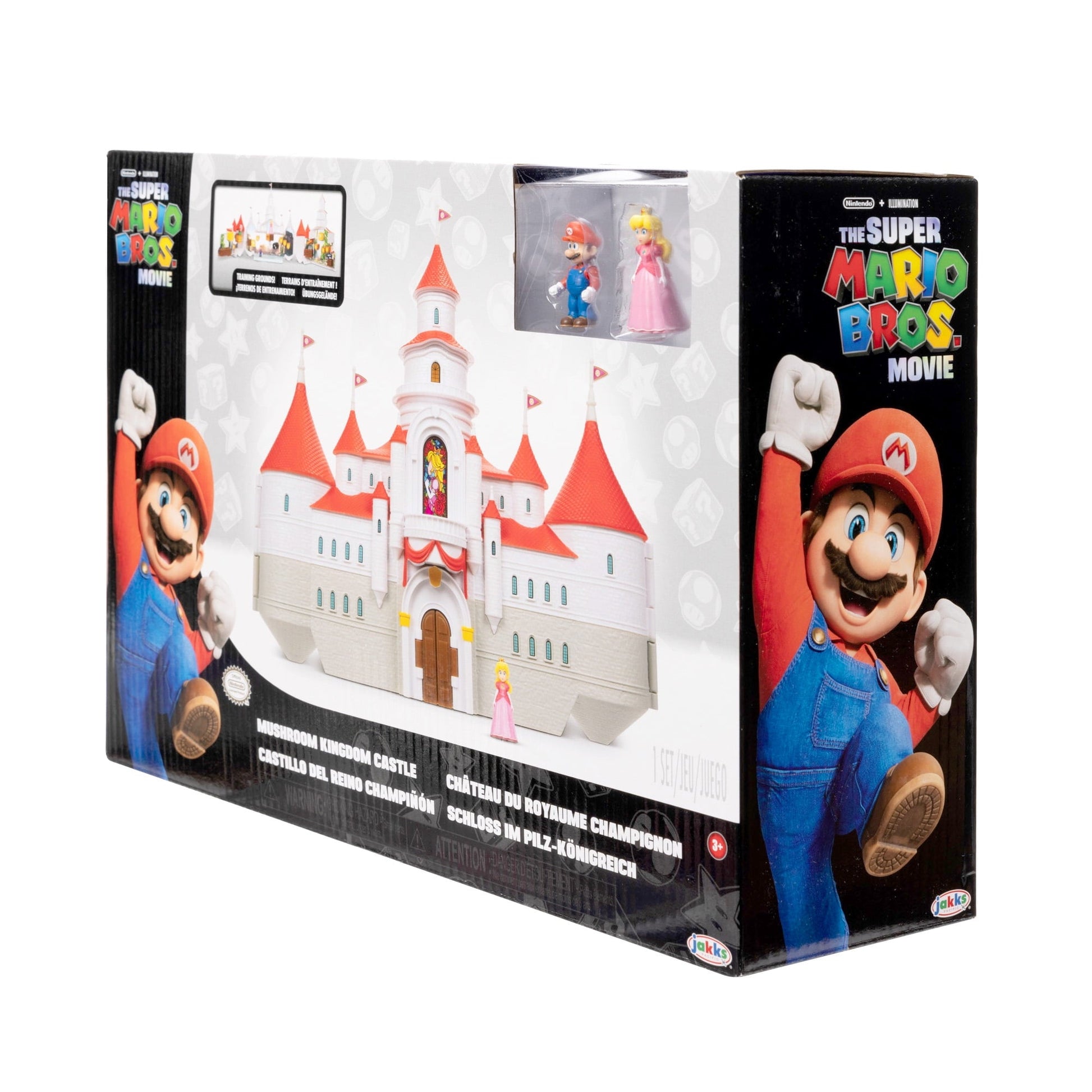 The Super Mario Bros. Movie Mushroom Kingdom Castle Playset with Mini Mario and Peach Action Figures