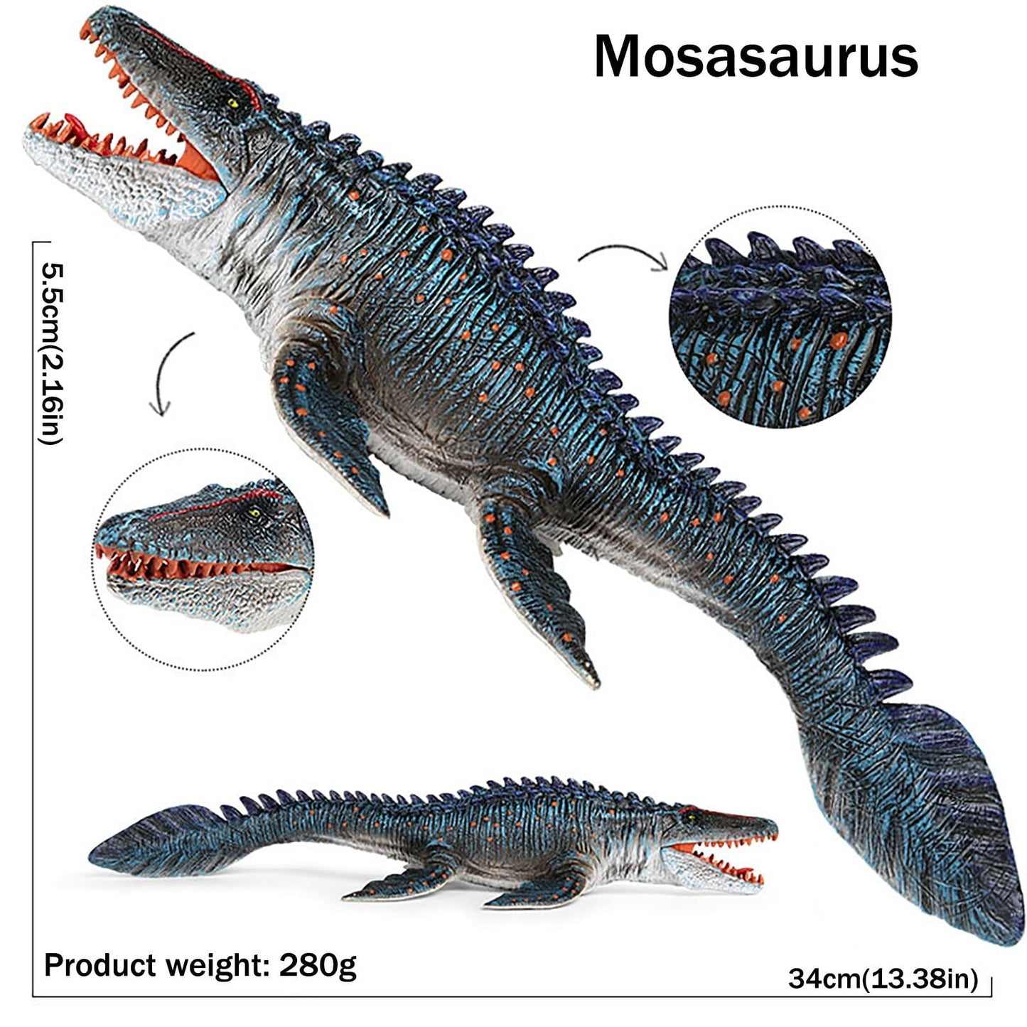 CanGonggg Realistic Large Mosasaurus Model Lifelike Dinosaur Model Figure Playset Model Toddler Books Baby Toys 12-18 Months Learning Toys For Toddlers 1-3 Toys Sensory Toys For Toddlers 1-3