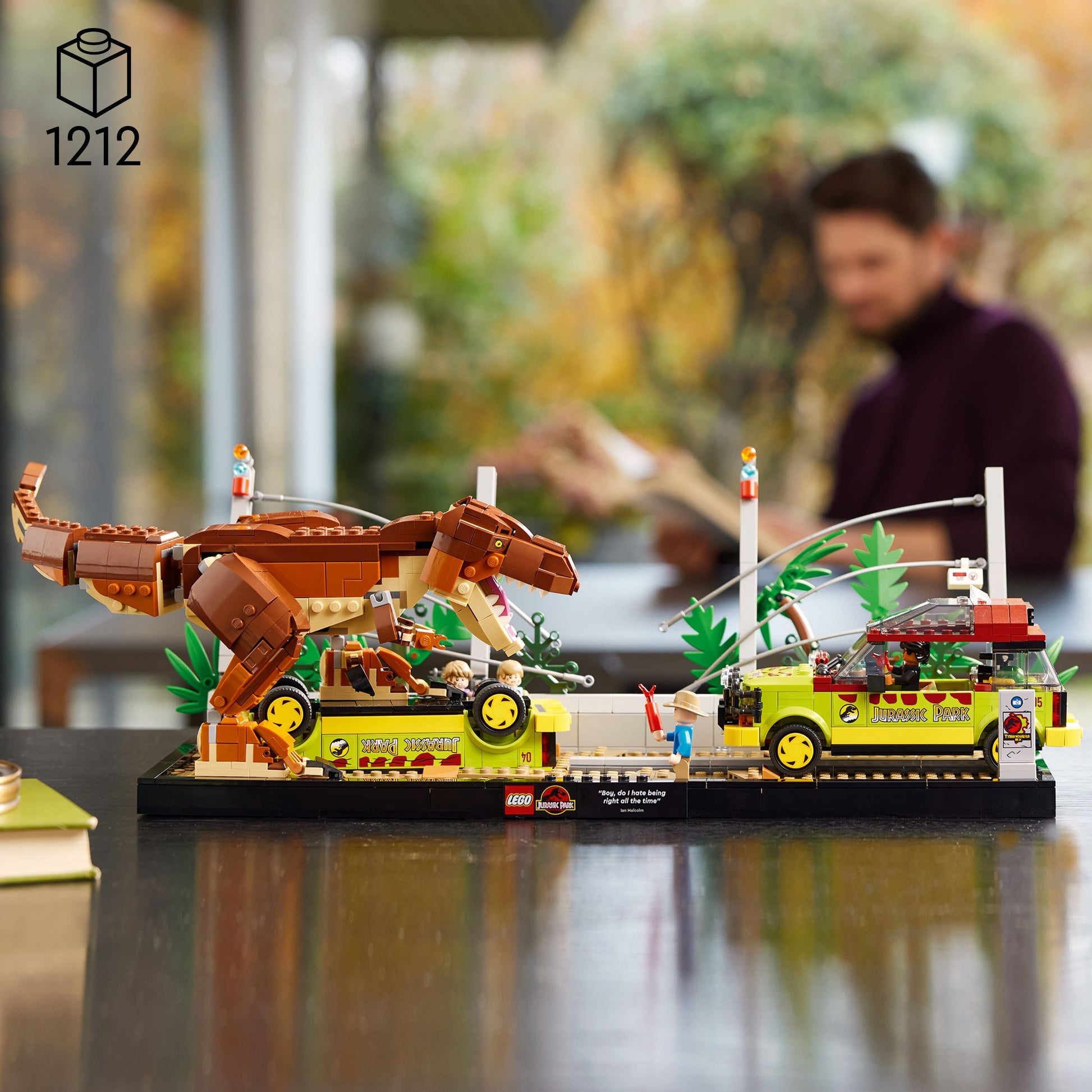 LEGO Jurassic Park T. rex Breakout 76956 Dinosaur Model Kit with 2 Ford Explorer Cars and 4 Minifigures, Nostalgic 90's Movie Gift Idea for Adults and Teens