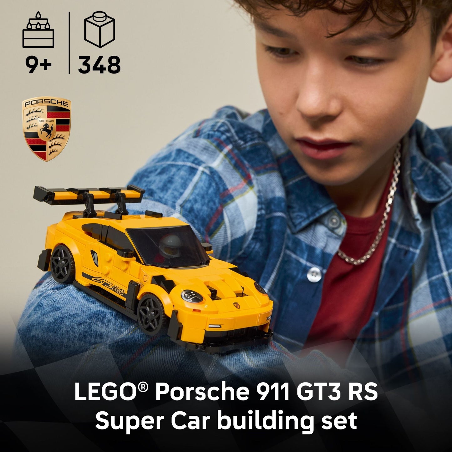LEGO Speed Champions Porsche 911 GT3 RS Super Car Toy - Model Kit & Pretend Play Toy for Boys & Girls, Ages 9+ - Sports Car Building Set for Kids & Racing Fans - Gift Idea for Birthdays - 77239