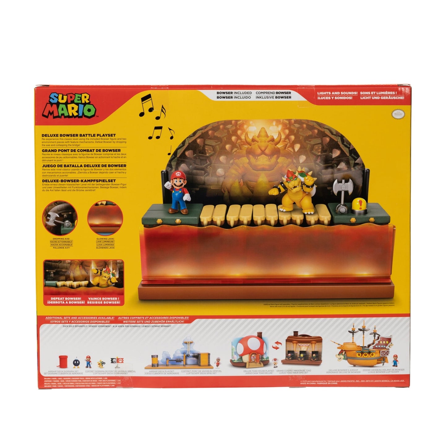 Nintendo 2.5 Inch Deluxe Bowser Battle Playset with Bowser Figure
