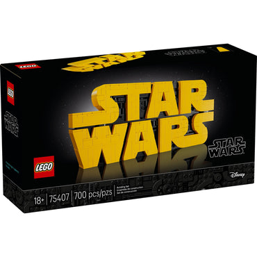 LEGO Star Wars Brick-Built Star Wars Logo - Building Blocks for Adults 18+ - Collectible DIY Model Kit - Unique Gift For Men and Women - Home Decor Idea for Fans of the Movie Series - 75407
