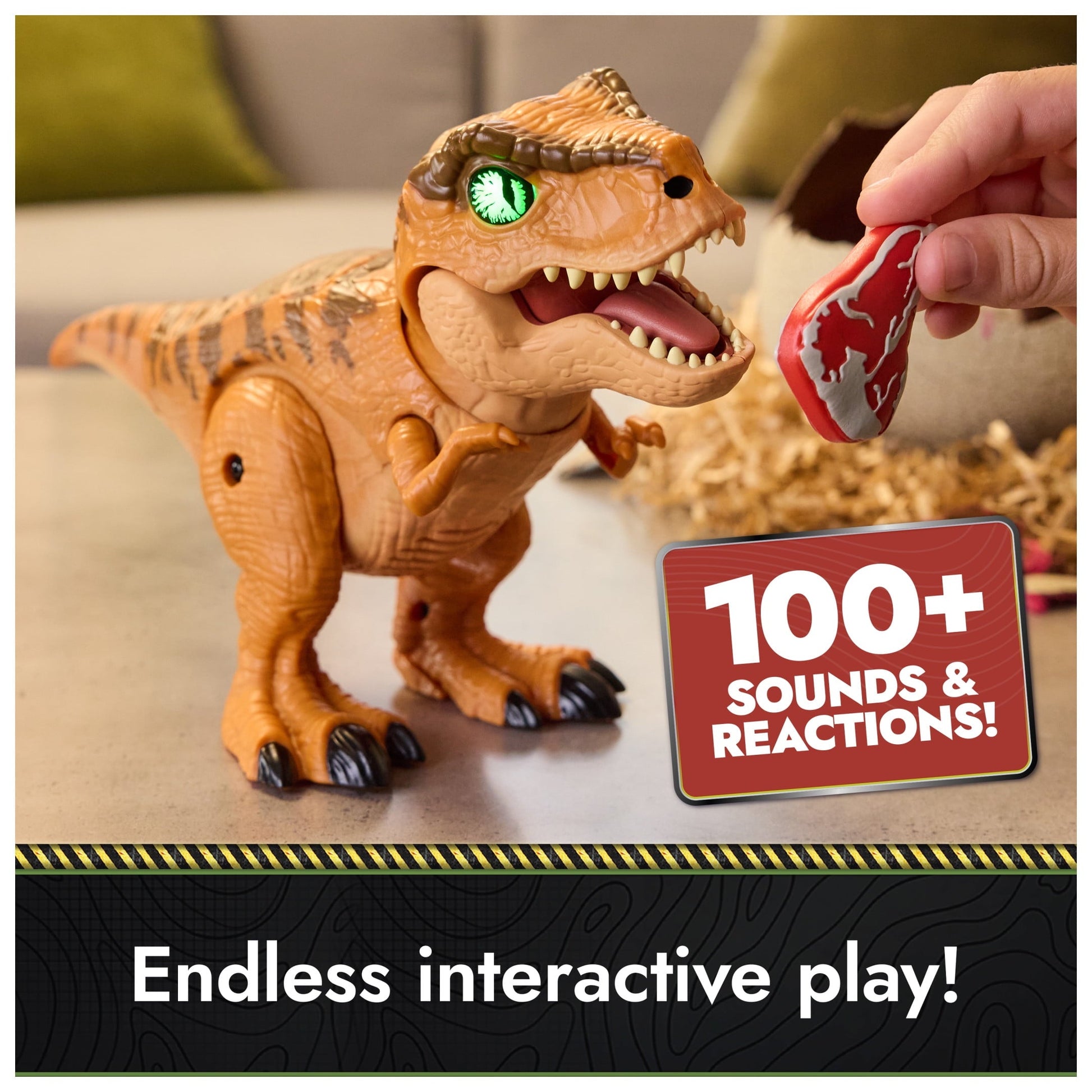 Jurassic World Primal Hatch T-Rex, Interactive Dinosaur Toy for Kids Ages 5 and up
