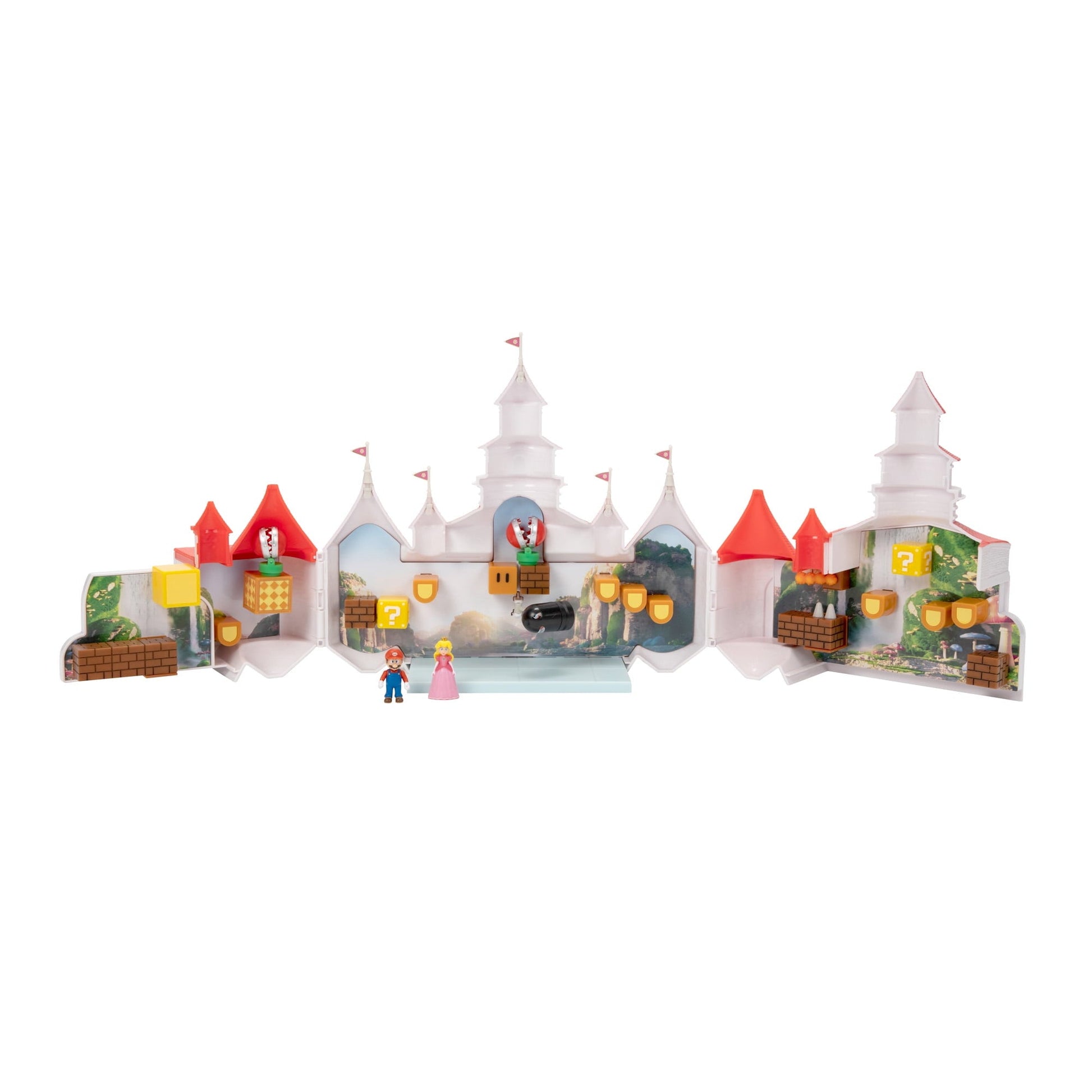 The Super Mario Bros. Movie Mushroom Kingdom Castle Playset with Mini Mario and Peach Action Figures