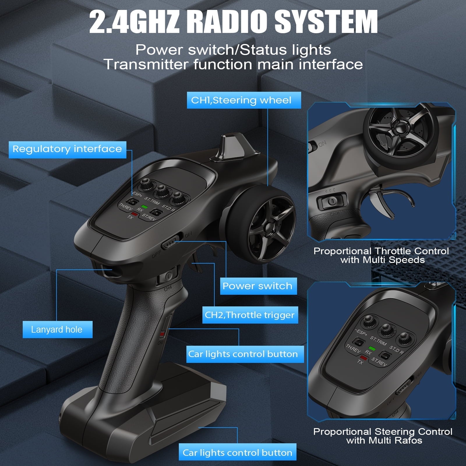 AUOSHI 2025 Professional Racing RC Cars for Adults with ESP Brushed Motor, 70+KM/H(45MPH) Top Speed,4X4 Hobby Off-Road,1:10 Remote Control CarT with Oil Filled Shocks