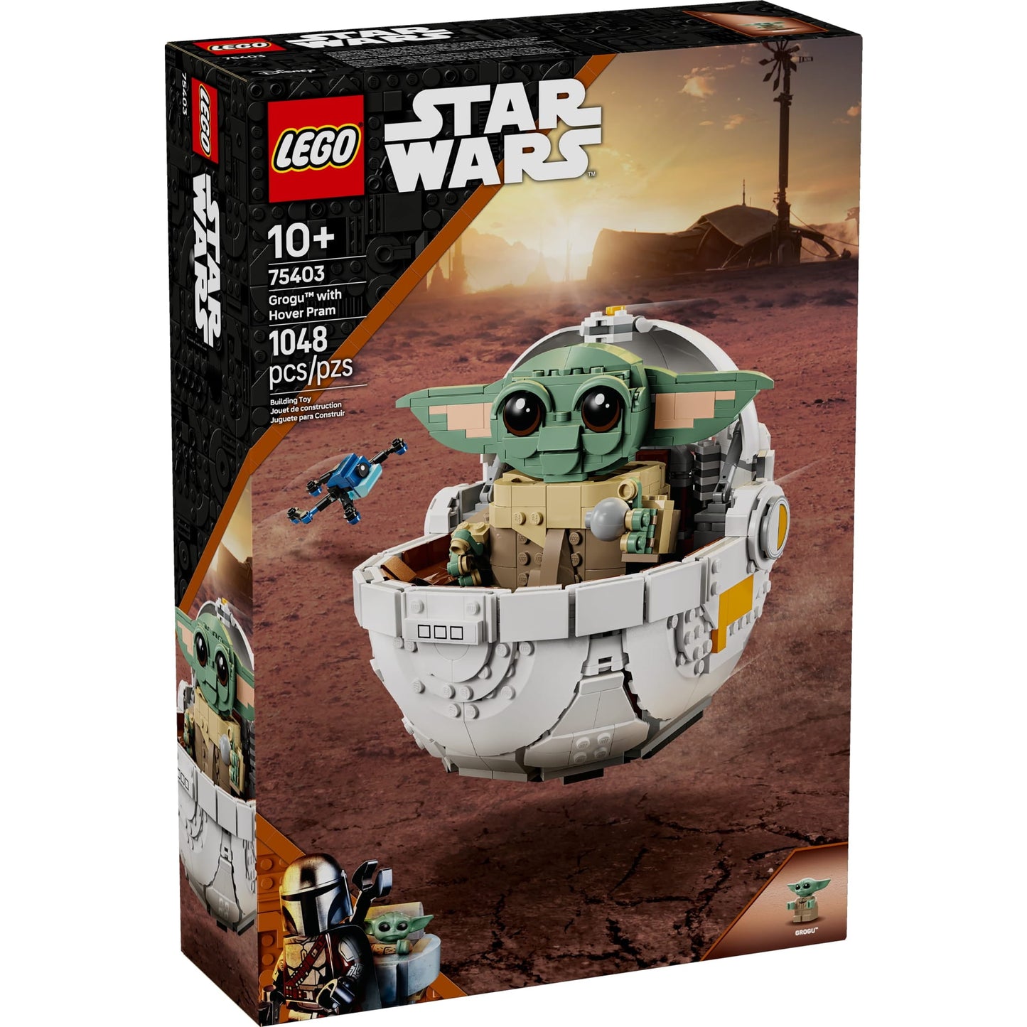 LEGO Star Wars Grogu with Hover Pram Building Toy Set - Star Wars Toy for Kids, Boys & Girls, Ages 10+ - Gift for Christmas - 75403