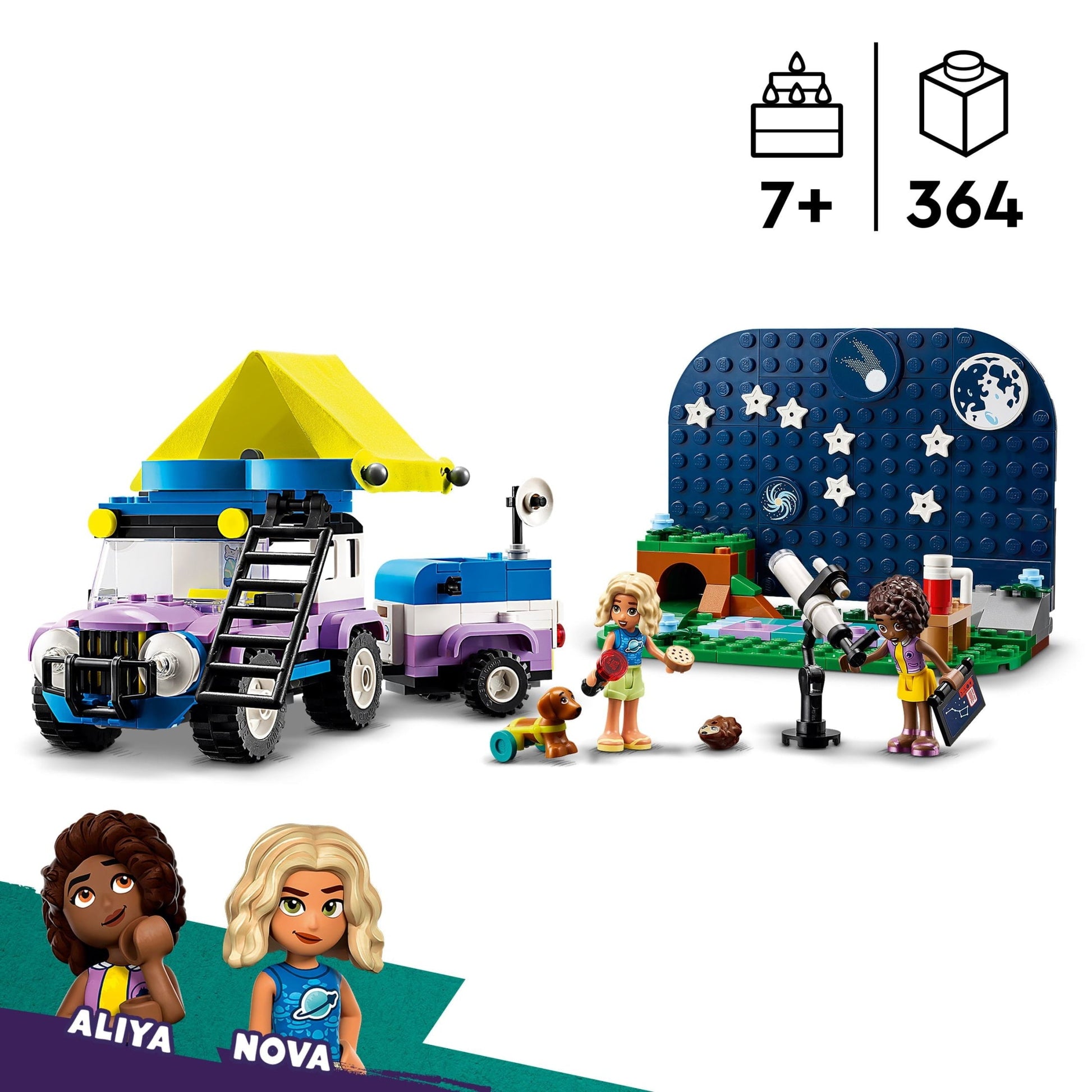 LEGO Friends Explore Outdoors Gift Set - Features 2 sets in 1 box: LEGO Friends Adventure Camp Archery Range and LEGO Friends Stargazing Camping Vehicle - 66806