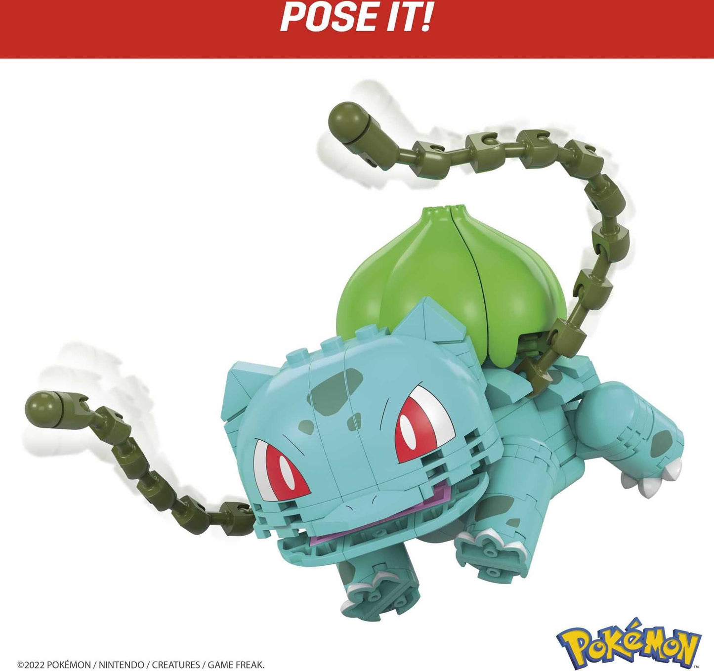 MEGA Pokemon Building Toy Kit Bulbasaur (175 Pieces) with 1 Action Figure for Kids