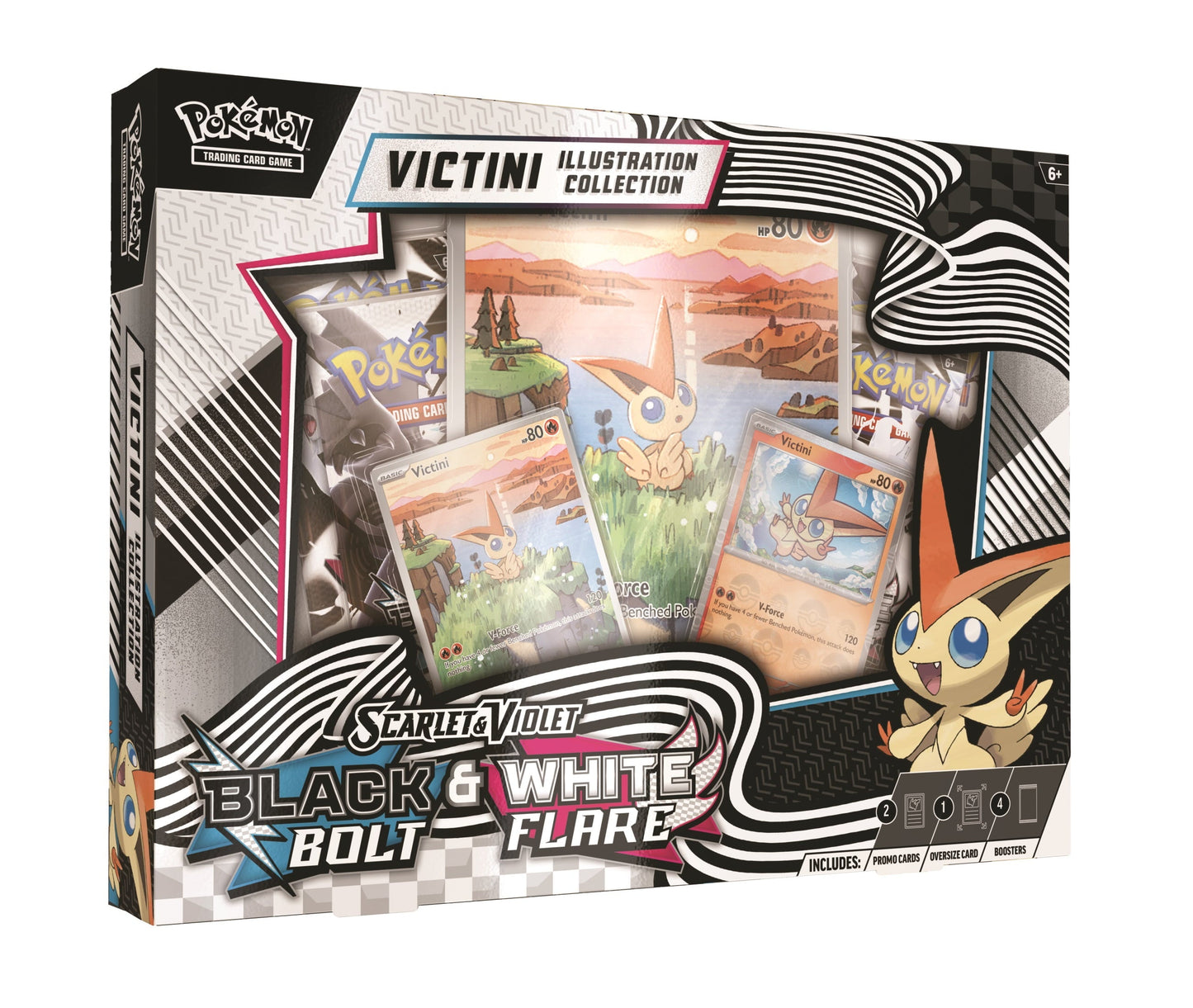 (6 pack) Pokemon Trading Card Games Scarlet Violet 10.5 Unova Victini Illustration Collection