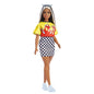 Barbie Fashionistas Doll #179, Curvy with Long Highlighted Hair in Crop Top & Checkered Skirt