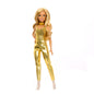 Barbie Fashionistas Doll #222, Petite with Blonde Wavy Hair, Golden Jumpsuit, 65th Anniversary