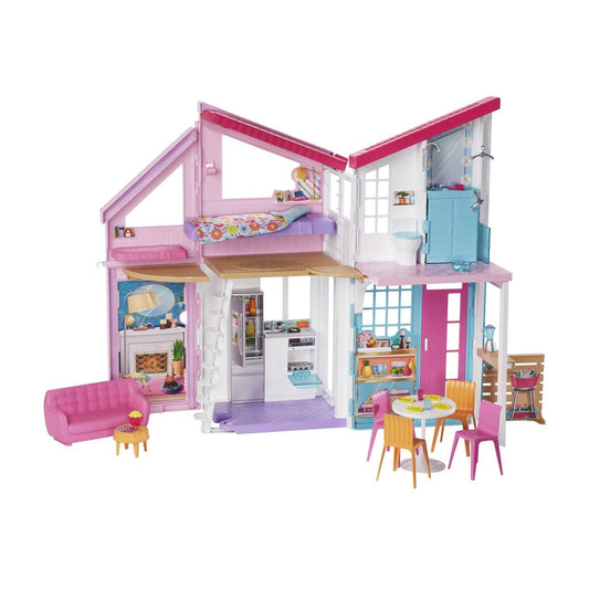 Barbie Malibu House Dollhouse Playset with 25+ Furniture and Accessories [Walmart Exclusive]