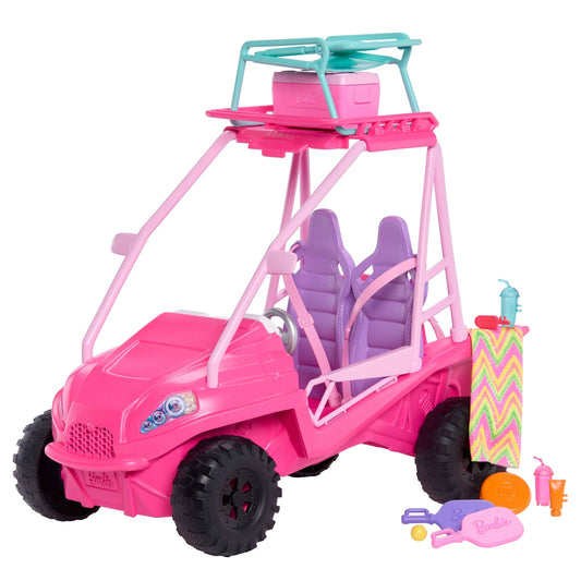 Barbie Mysteries: Beach Detectives Ultimate Beach Buggy Vehicle Playset with 10+ Accessories