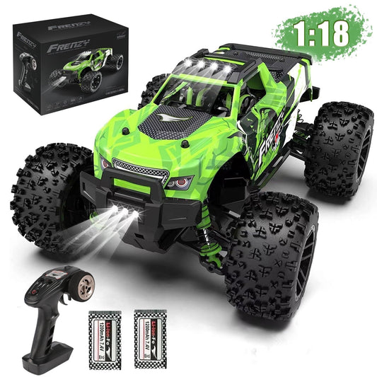 Beefunni RC Car 1:18 All Terrain, 40 MPH High Speed 4WD Off-Road RC Trucks, with 2.4 GHz Remote Control, 4X4 Waterproof Monster Truck with 2 Rechargeable Batteries, Toys Gifts for Boys Kids Adults