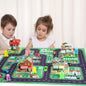 QiShi City Map Construction Building Sets with 6 Cartoon Character Toys, Preschool Educational Learning Toys for 6+ Year Old Kids Boys Girls Children