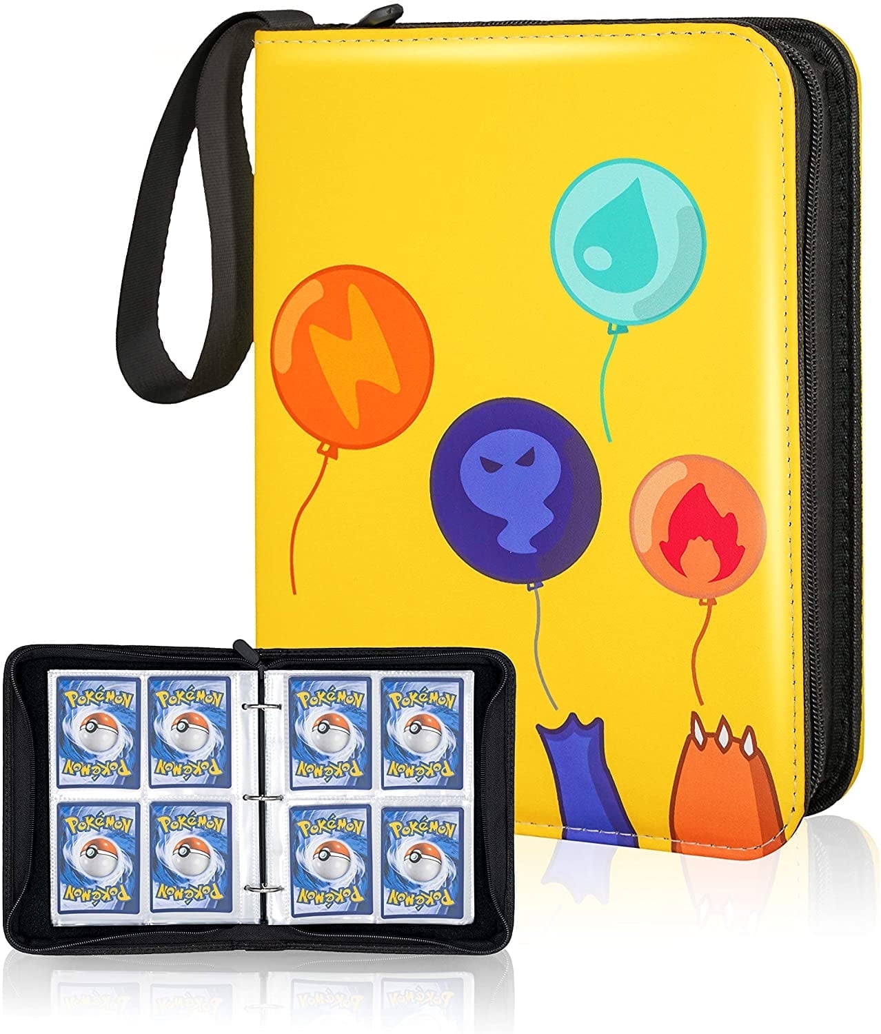 Clovercat 4 Pocket Waterproof Card Binder, 50 Pages Trading Card Binder, Portable Card Binder Holder, Up to 400 Cards Double Sided Pocket Album Sports Cards - Perfect for Back to School Supplies