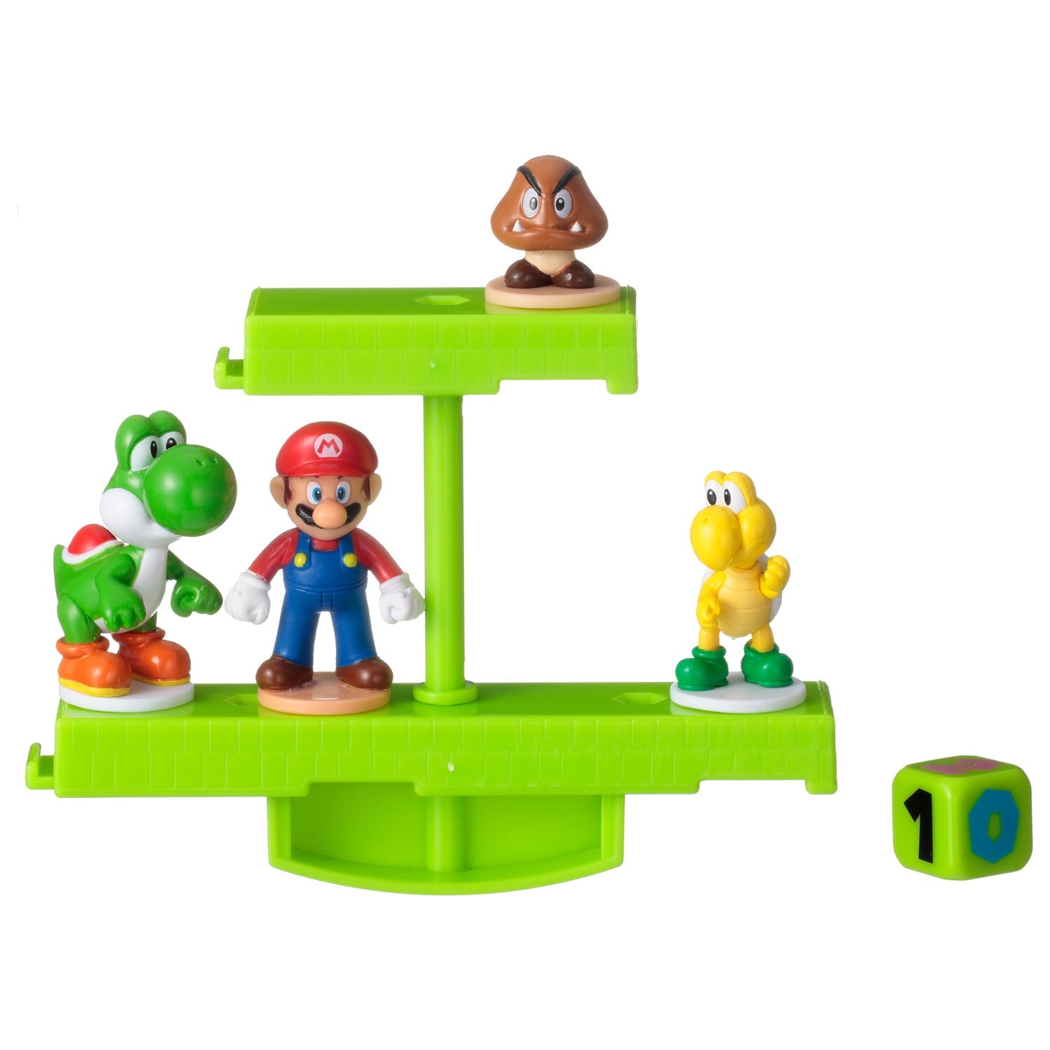 Epoch Games Super Mario Balancing Game - Ground Stage, Tabletop Skill Game with Collectible Super Mario Action Figures