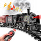 Flooyes Electric Train Sets With light-up carriages, Train Toys With figure-eight track, Birthday Gifts For Boys Girls Red